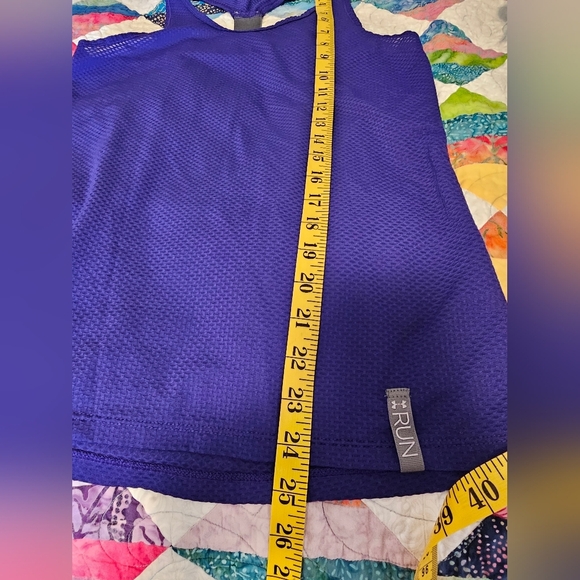 Under Armour Purple and Grey Mesh Running Razorback Tank Top Women's Size Small - Picture 2 of 7